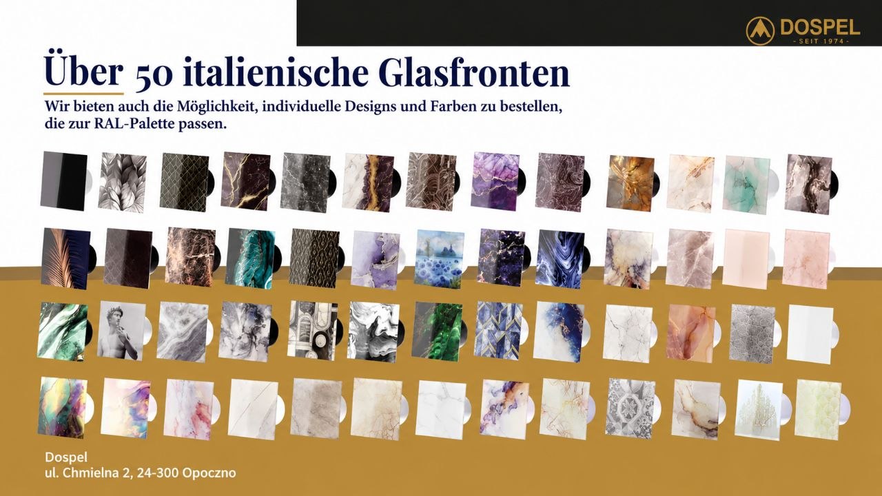 Italienische Glasfronten Kollektionsbanner